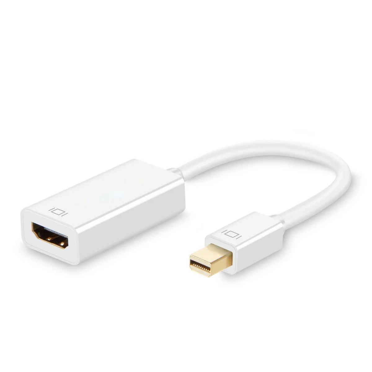 Jansicotek Jansicotek Mini DisplayPort to HDMI 4K Adapter White 0.5 ft — product photo
