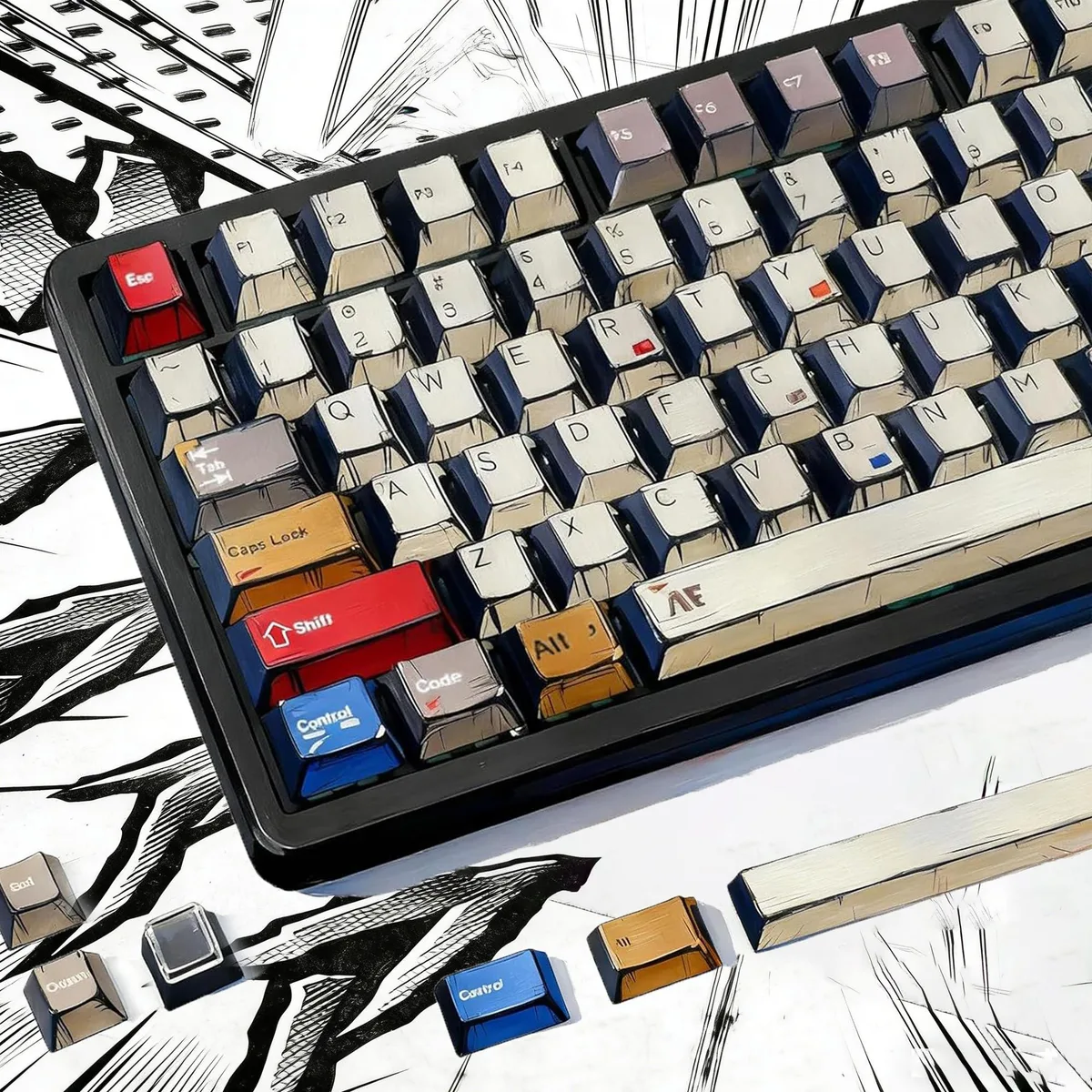 Womier Womier Retro Anime PBT Keycaps Cherry Profile Shine Through 134 Keys Set — product photo