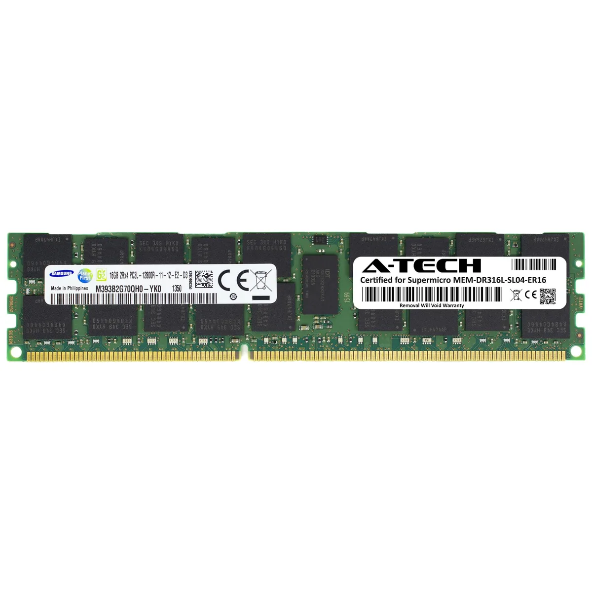 A-Tech A-Tech 16GB DDR3L 1600 2Rx4 ECC RDIMM 1.35V — product photo