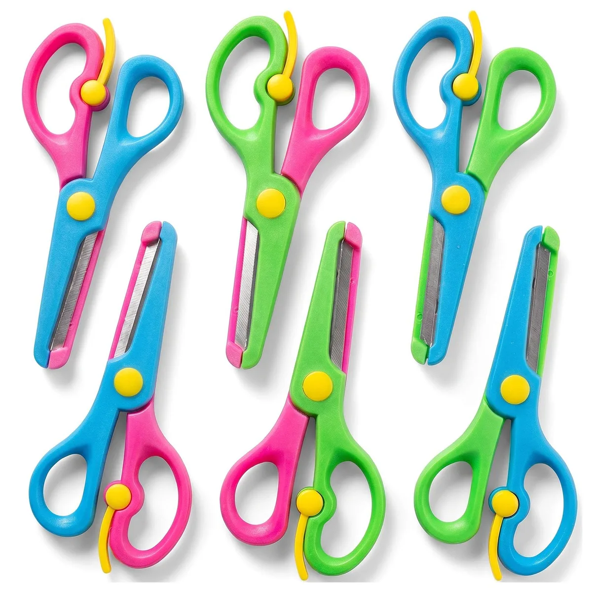  Silverstone HLT0042 scissors 6pcs blunt tip 2.4×5.3in multicolour — product photo
