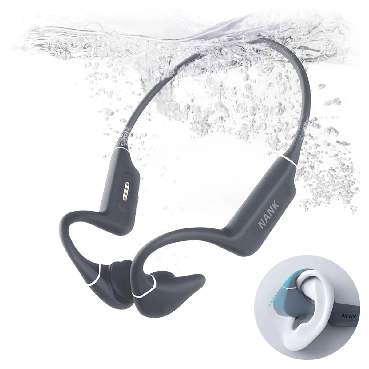 NANK NANK Runner Diver2 Pro Bone Conduction Headphone Grey 32GB Bluetooth 5.4 IP69 — product photo