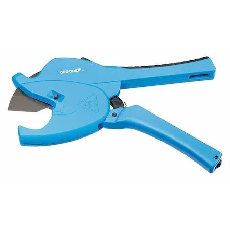Blue magnesium pipe shears with rubberised plastic handles, 11 in long