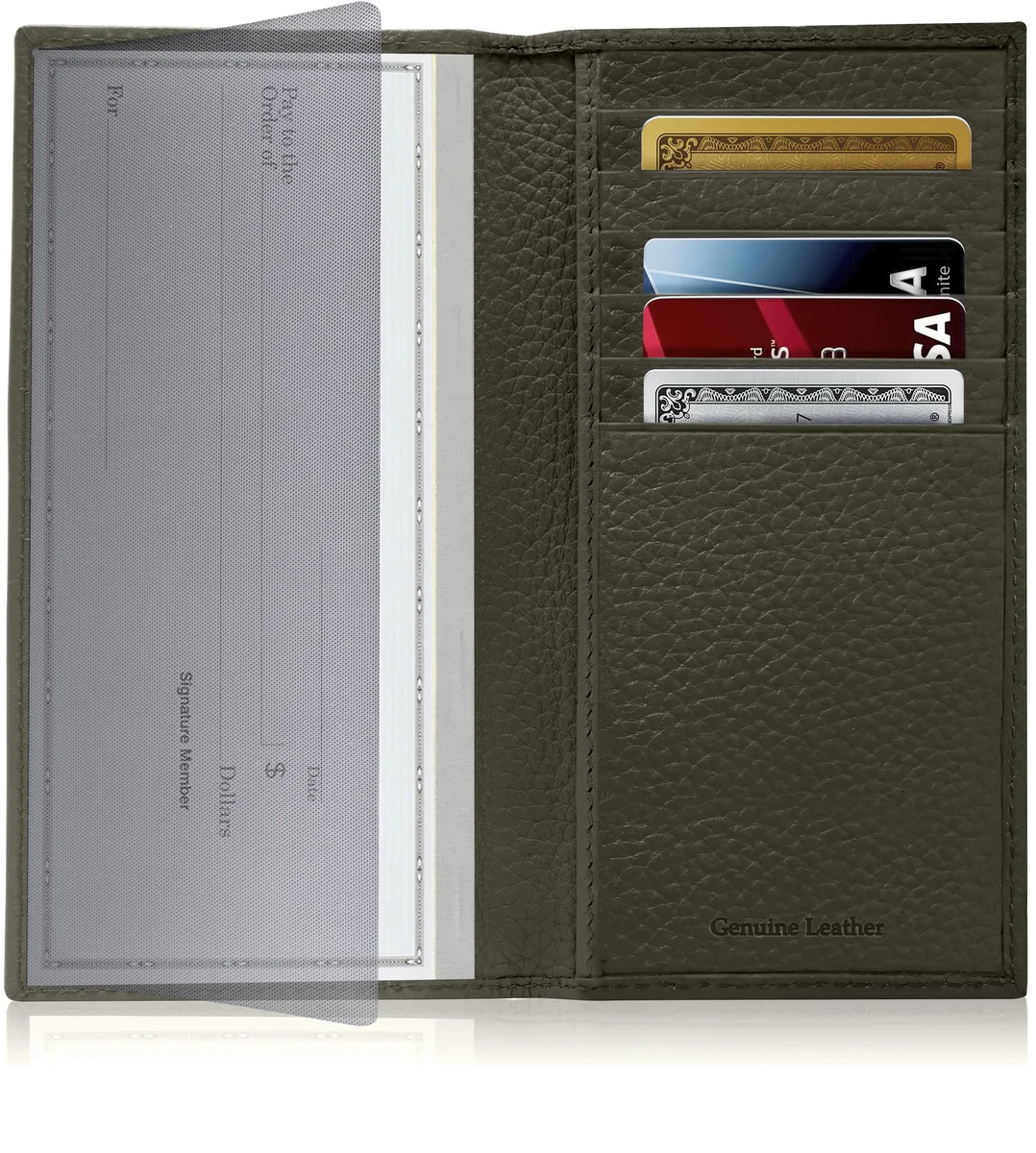 Access Denied Access Denied Checkbook Cover Khaki 6.00" x 3.50" x .50" RFID FIPS-201 — product photo