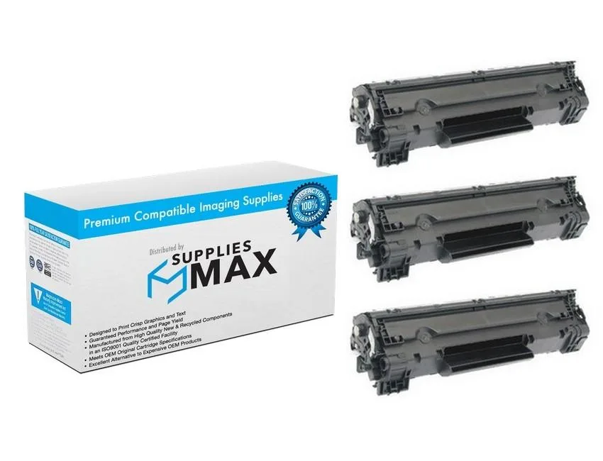 SuppliesMax SuppliesMax HEWCE278AJT1 Black Toner Cartridge 3 Pack 3000 Pages — product photo