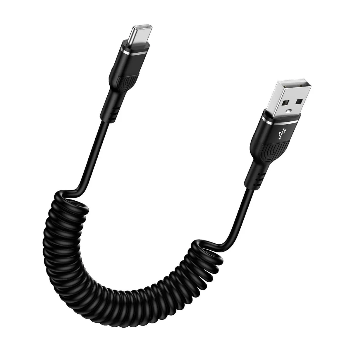 Mobee Mobee USB-C Coiled Retractable Car Charger Cable 4FT — product photo