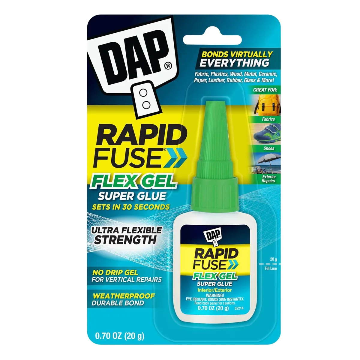 D.A.P. D.A.P. RapidFuse Flex Gel Super Glue .7 oz Clear 7079800163 — product photo