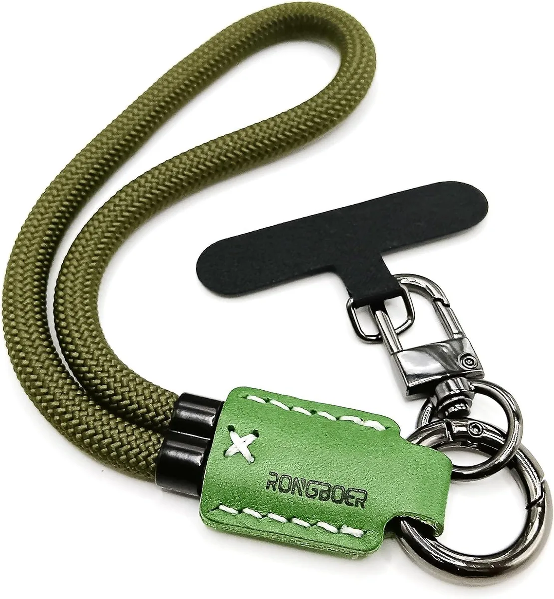 MCHOSE MCHOSE Handmade Cowhide Leather Wrist Strap Lanyard 2.5 inch 6.7 inch — product photo