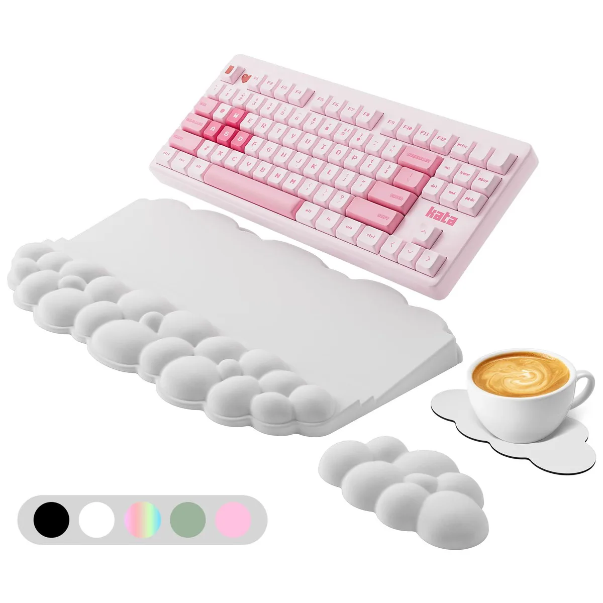  Lomil WR01W Cloud Keyboard Stand Pad White 17.52x11.14 in — product photo
