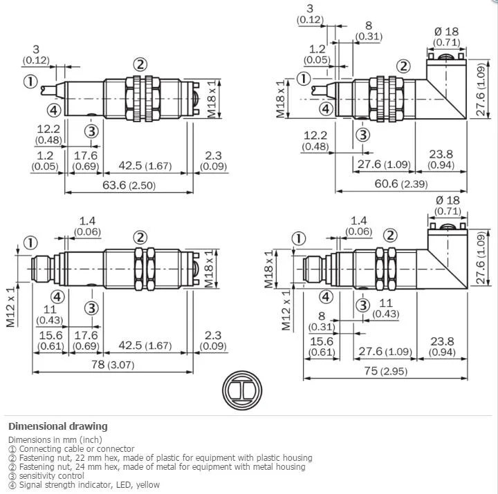 Sick Sick VL18-3P3312 photoelectric retro-reflective sensor PNP 10-30V DC IP67 2m cable electrician tool — product photo