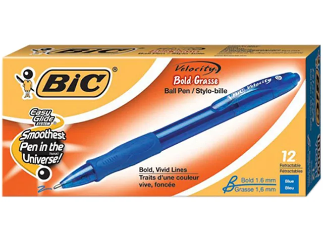 BIC BIC VLGB11BE Educational Supply 11 1.6 mm Blue Retractable Bold Ballpoint Pens — product photo