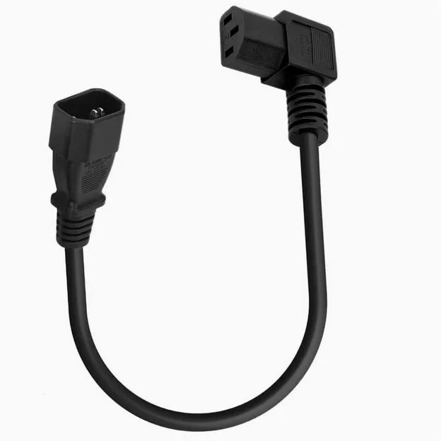 Enfain Enfain 90° C13 to C14 PDU extension cable 40 cm 10A 250V computer power cord — product photo