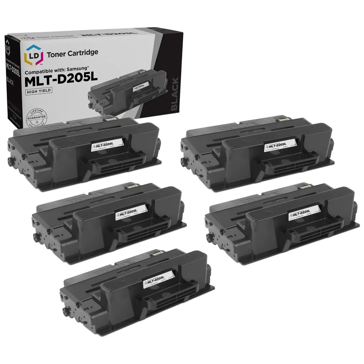 LD Products LD Products MLT-D205L High Yield Black Toner Cartridge 5-Pack — product photo