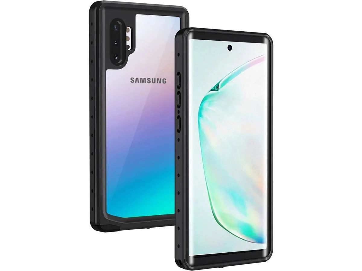 Transparent waterproof case for Galaxy Note 10 6.3 inch with built-in screen protector