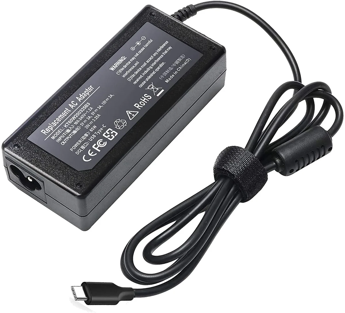 myVolts myVolts 65W USB-C Laptop Charger for Dell Chromebook XPS Latitude — product photo