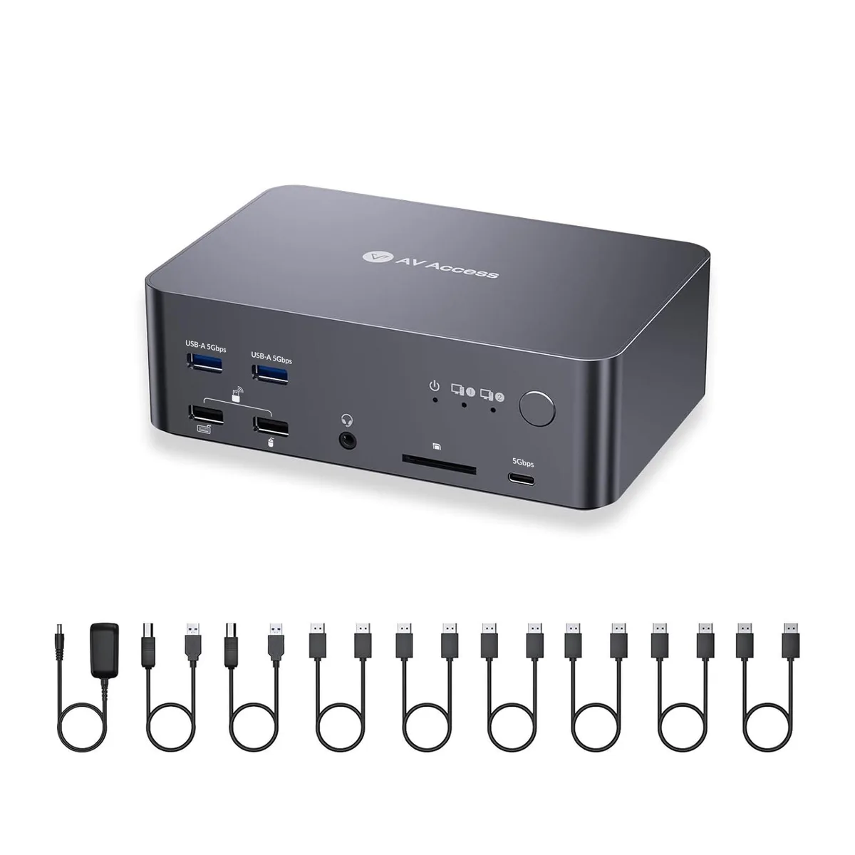 v AV Access AV Access iDock D23 KVM Switch 3 Monitors 2 Computers 8K@60Hz — product photo