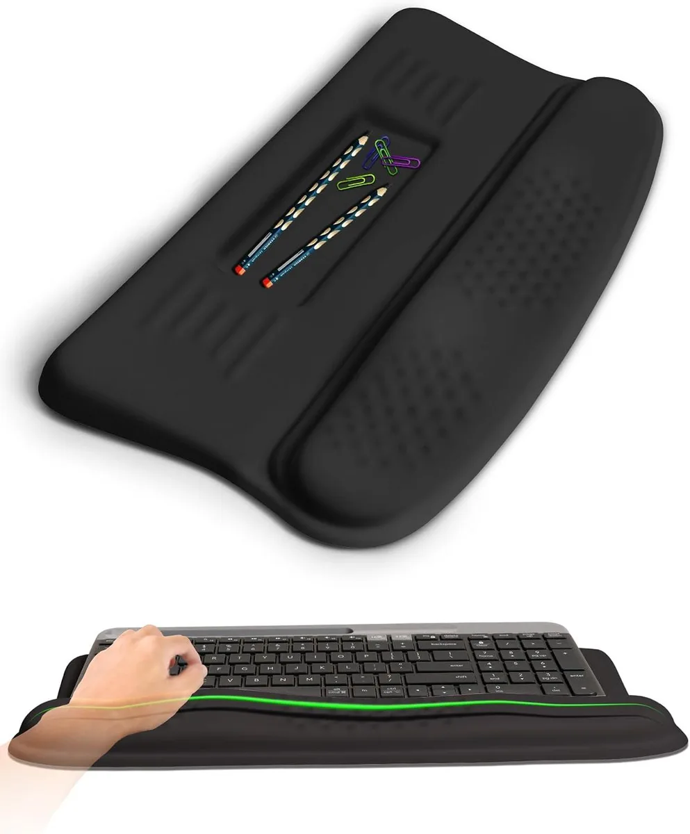 Emerson Emerson Ergonomic Wave Wrist Rest Keyboard Stand Dark Night Black — product photo