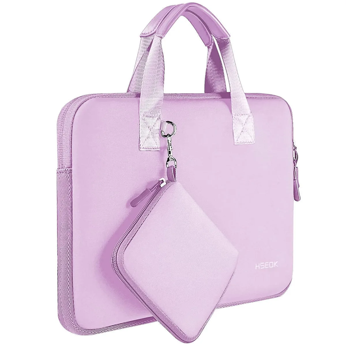  Hseok HS012-handle-133-Purple Laptop Sleeve 13.3-14 inch with Small Pouch — product photo
