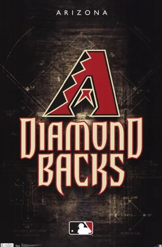 Arizona Diamondbacks 2011 logo poster print on heavy stock paper 24 by 36 inches