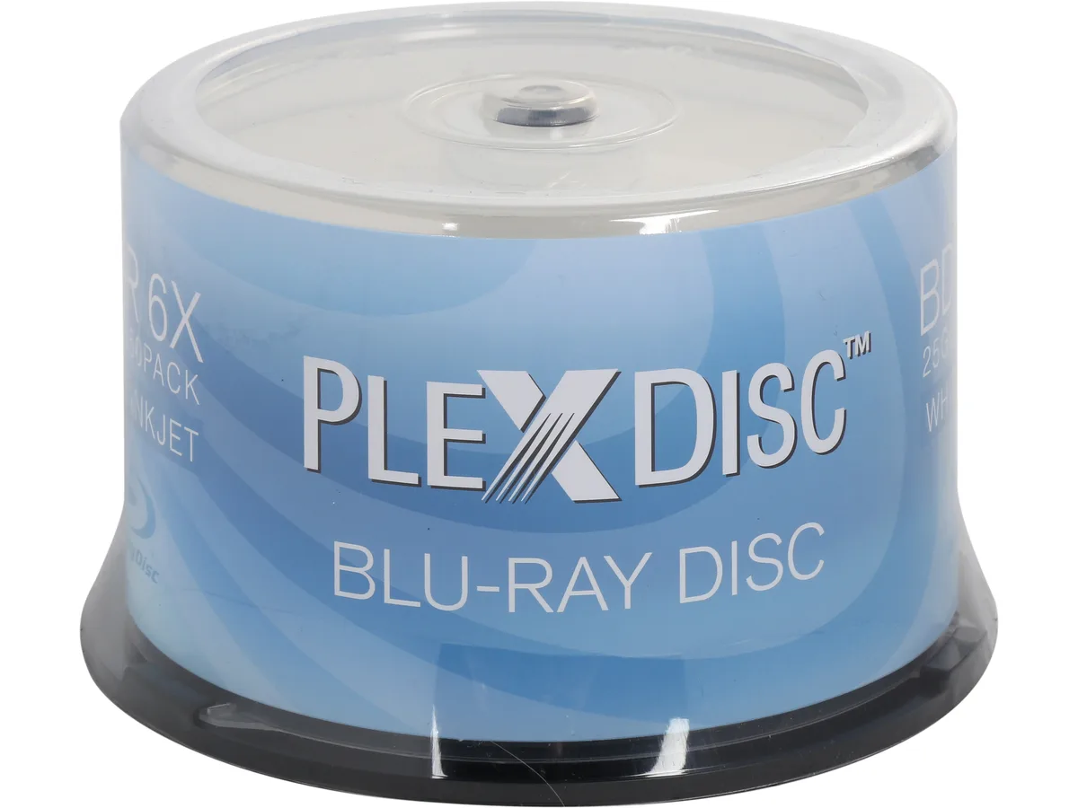 PlexDisc Inc. PlexDisc Inc. 633-214 25 GB 6X BD-R Inkjet Hub Printable 50 Pack Blu-ray Media — product photo