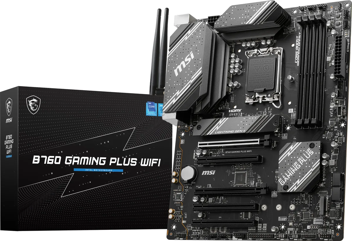 MSI MSI B760 GAMING PLUS WIFI LGA 1700 DDR5 ATX Intel motherboard — product photo