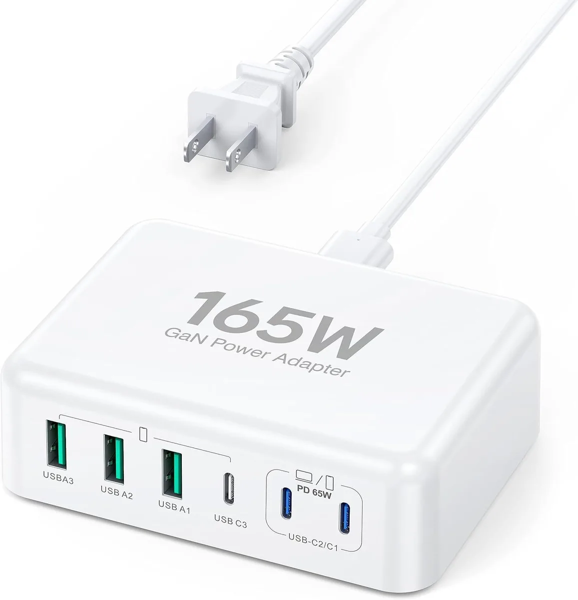 PISKEKAT PISKEKAT 165W 6-Port GaN Desktop Charger — product photo