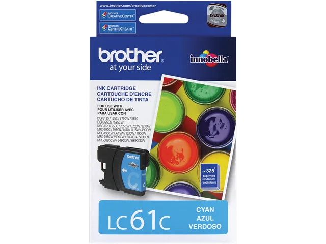 Brother Brother LC61C Cyan Ink Cartridge (genuine brands) 325 pages — product photo