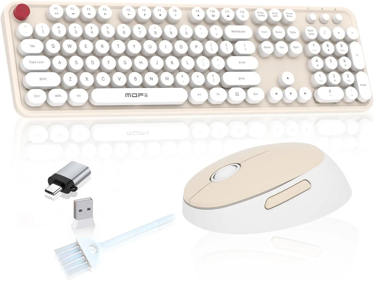 TUKO TUKO Wireless Gaming Keyboard 104 Keys Creamy 2.4G — product photo