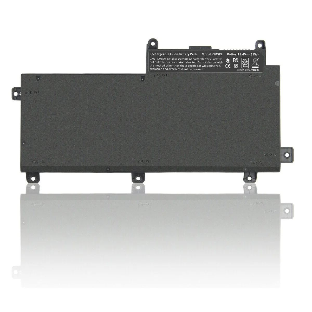 HP HP 11.4V 46W 3-cell laptop battery HSTNN-I66C-5H I67C-4 I67C-5 801517-221 222 — product photo