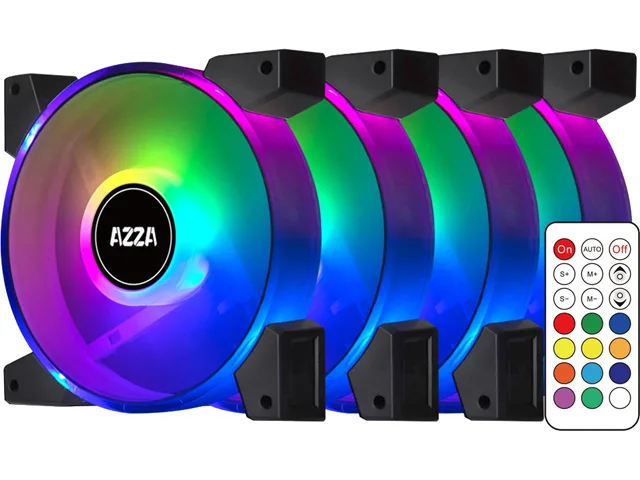 AZZA AZZA Hurricane II Digital ARGB 4-fan kit 120mm 25mm black FNAZ-12DRGB2-241 — product photo