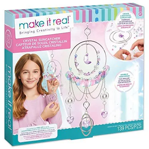 Make It Real DIY Dreamcatcher kit with hoop, threads, beads, and butterfly pin