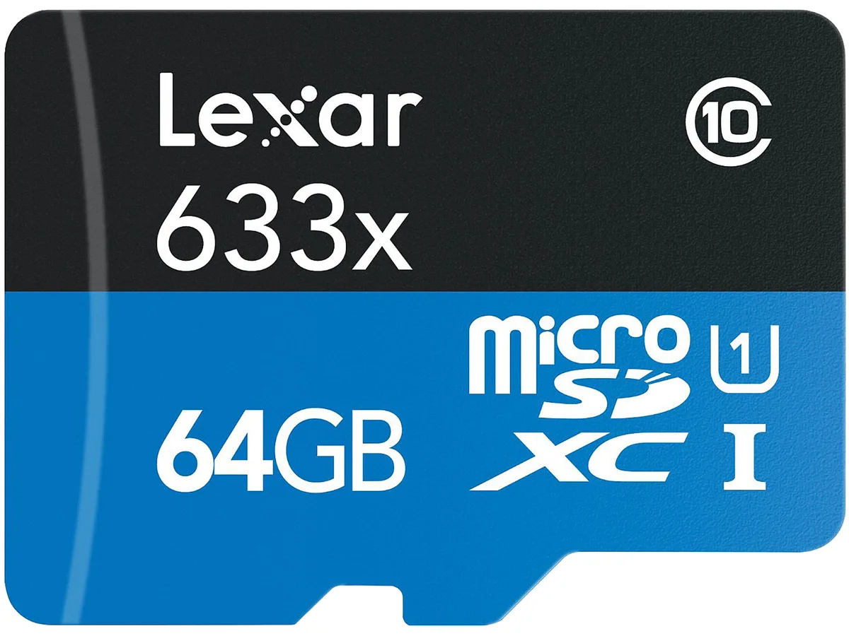 Lexar Lexar LSDMI64GBBNL633A 64GB microSDXC UHS-I Class 10 633x memory card — product photo