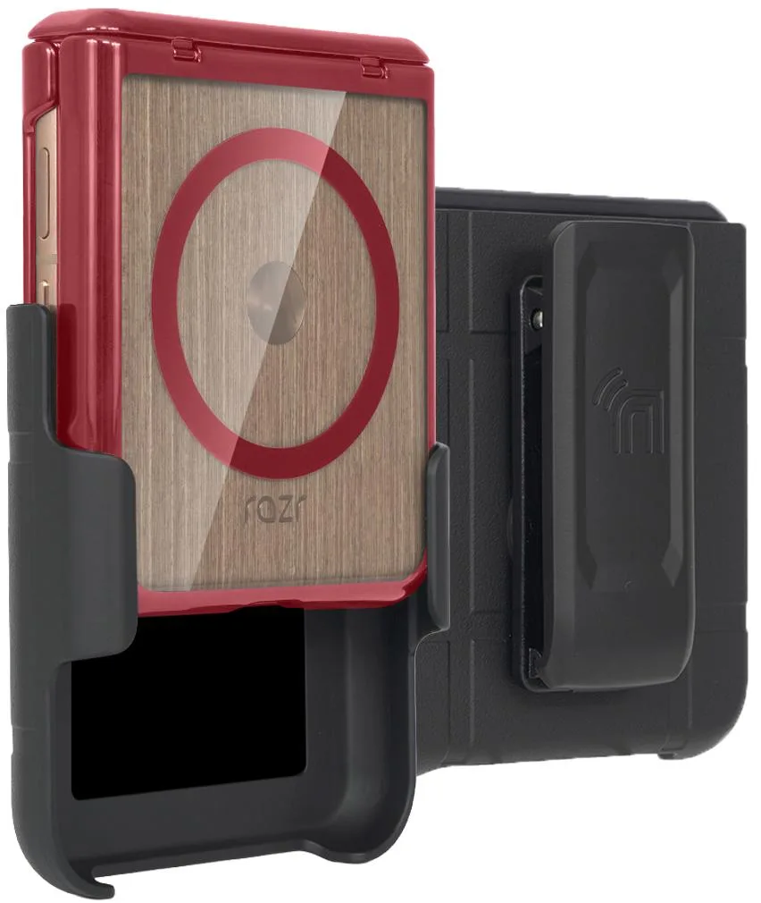 Nakedcellphone Nakedcellphone Case &amp; Clip for Motorola RAZR ULTRA 2025/2026 MagSafe Red — product photo