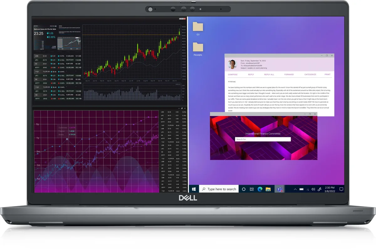 DELL DELL Precision 3470 laptop i5-1250P 8GB 256GB 14" FHD — product photo