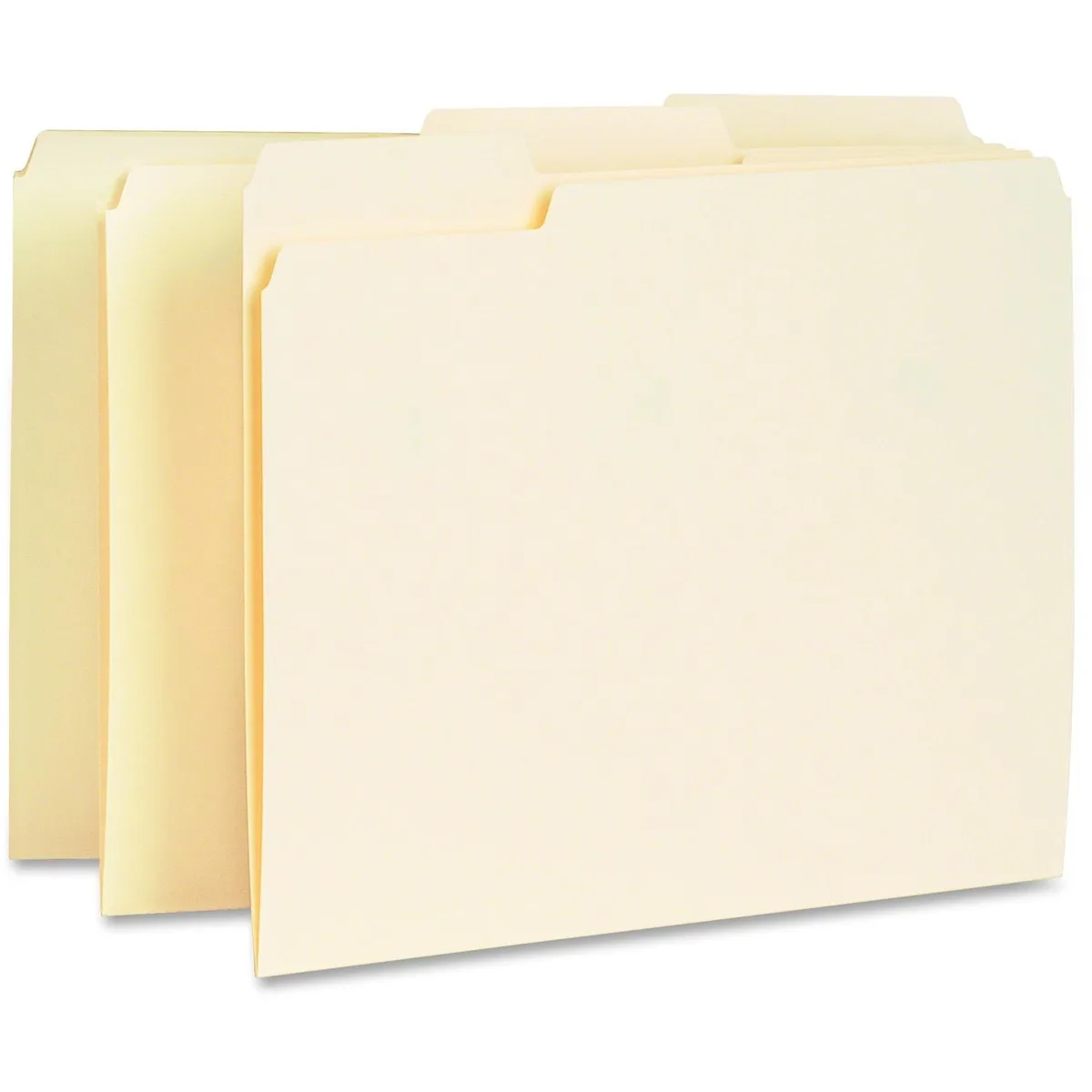 Business Source Business Source 65775 Interior File Folders 1/3 Cut Assorted Letter 100/BX Manila — product photo