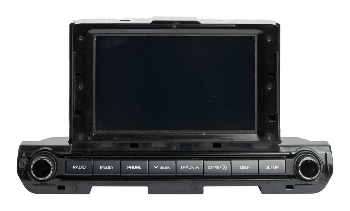 1 Factory Radio 1 Factory Radio AM FM Receiver 7-in LCD 96160-F2100UAT 2017-2018 Hyundai Elantra — product photo
