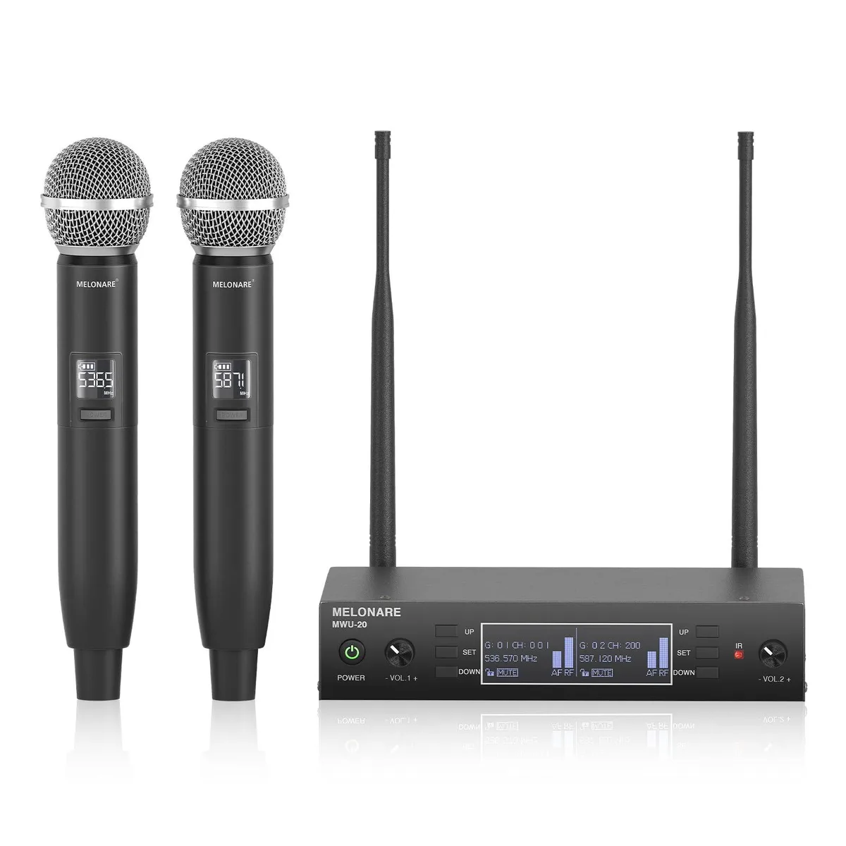 Gemini MWU-20-2H Dual Channel Wireless Microphone System — product photo