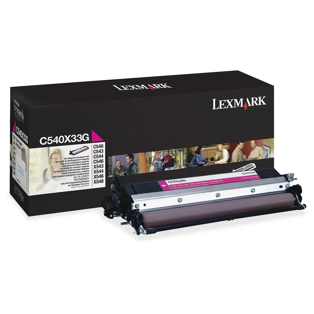 Lexmark Lexmark C540X33G Magenta Developer Unit 30000 Yield Toner Cartridges (Genuine Brands) — product photo
