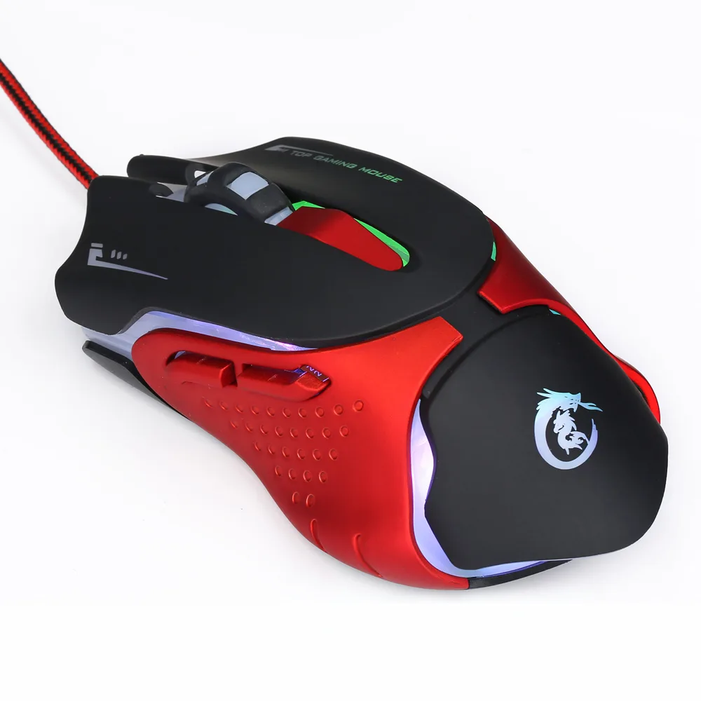 IHDAPP IHDAPP Gaming Mouse 3200 DPI 6 Buttons 7-Color LED Black/Red — product photo