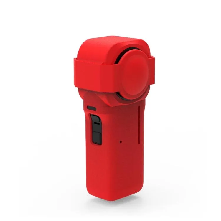 eForChina eForChina Silicone Protective Case with Lens Cover for Insta360 One RS 1-Inch 360 Edition Red — product photo