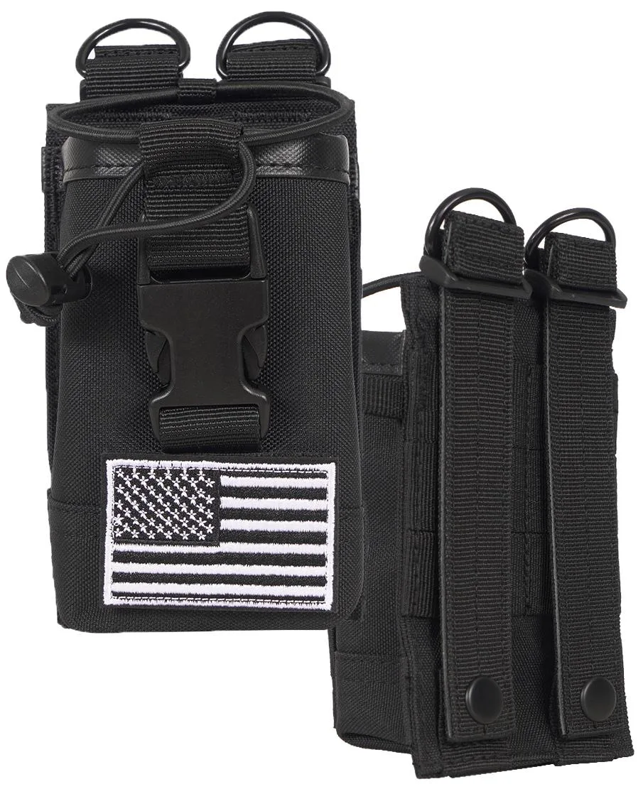 Nakedcellphone Nakedcellphone Universal Radio Case with Molle Straps Black — product photo