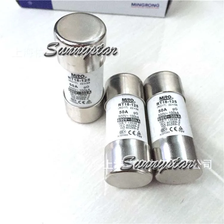 OEM Industries OEM Industries RO17 50A gG Cylindric Ceramic tube Fuse 10 Pcs Ø22*58mm — product photo