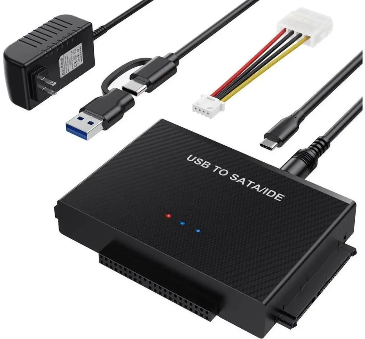 SMUGDESK SMUGDESK USB 3.0 &amp; USB-C to SATA IDE Hard Drive Adapter 2.5 3.5 — product photo