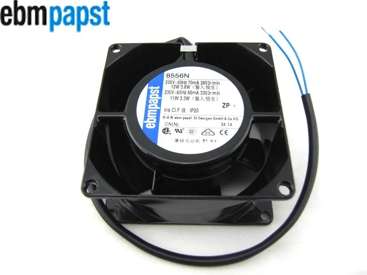 Zyvpee Zyvpee 8556N 80x38mm AC 230V 2-wire case fan — product photo