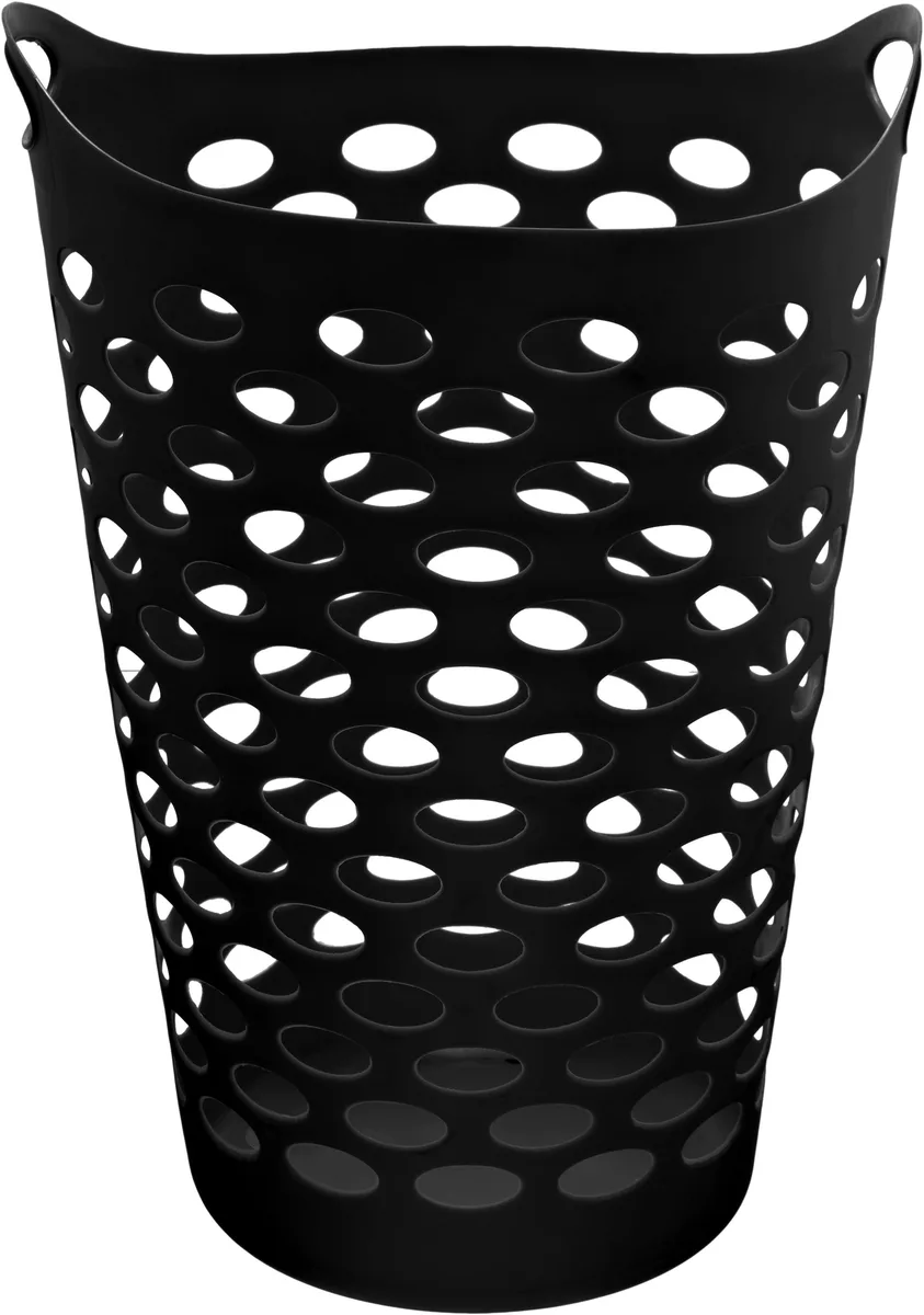 Mainstays Mainstays 2.2 Bushel Flexible Round Laundry Tub, Black Plastic — product photo