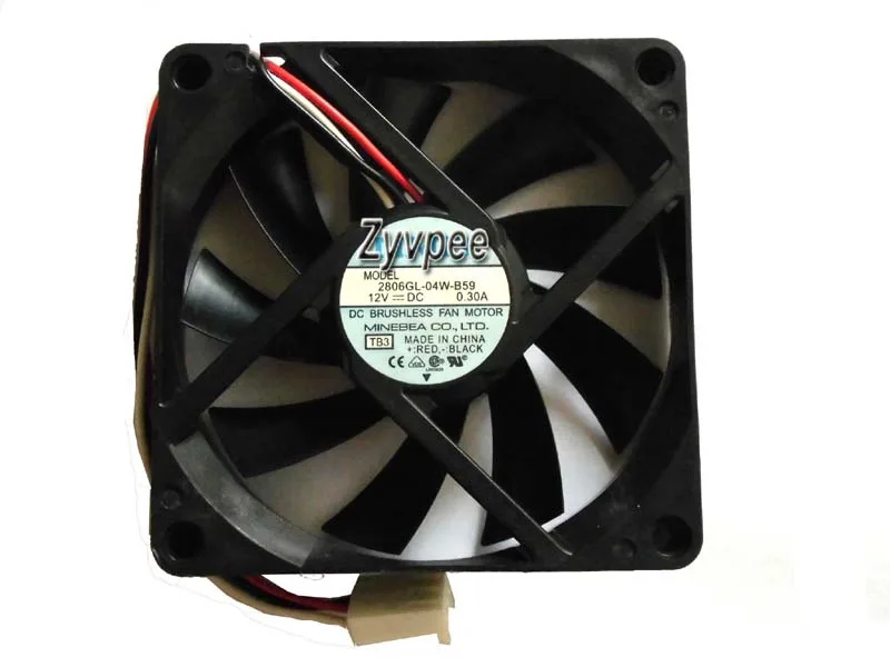 Zyvpee Zyvpee 2806GL-04W-B59 TB3 70x15mm 12V 0.30A 3-pin case fan — product photo