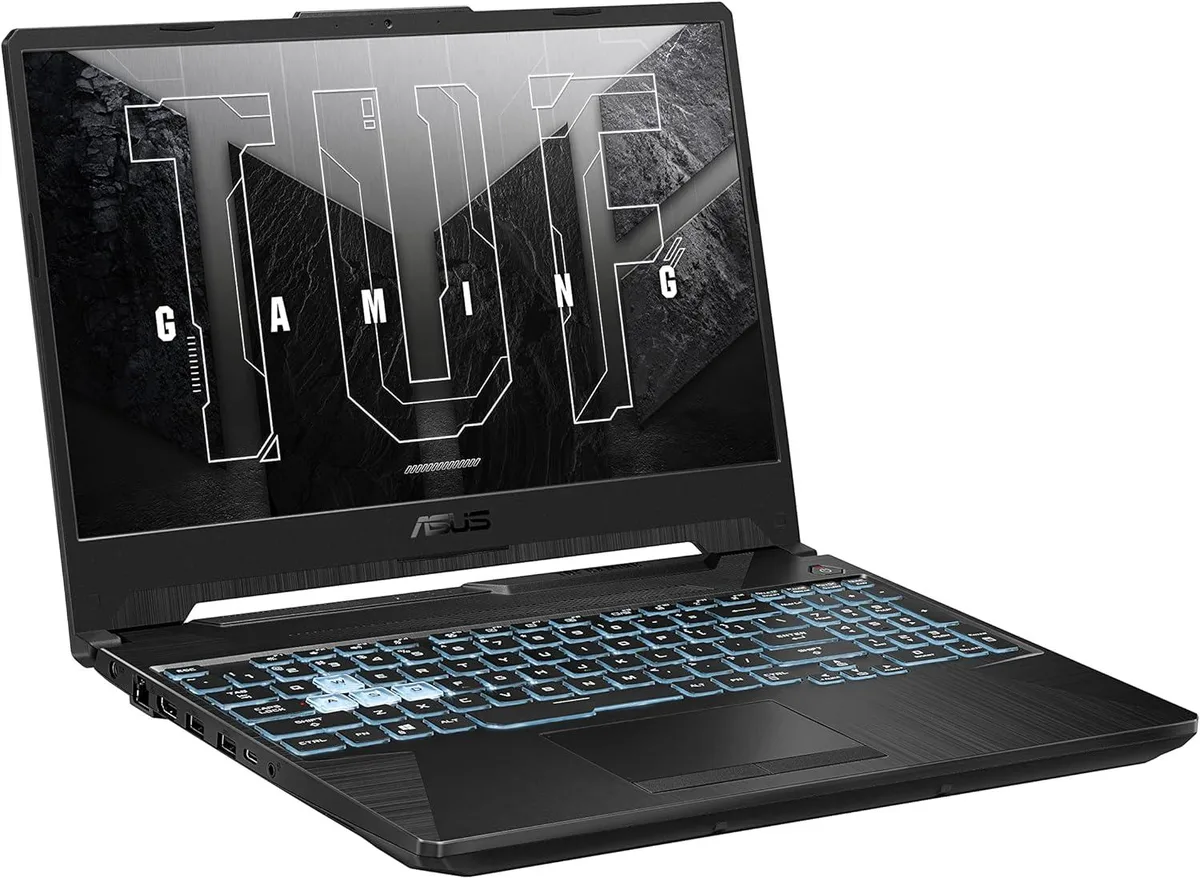 ASUS ASUS TUF Gaming A15 (2024) gaming laptop, RTX 3050, Ryzen 5 7535HS, 8GB DDR5, 512GB NVMe, 15.6" 144Hz — product photo