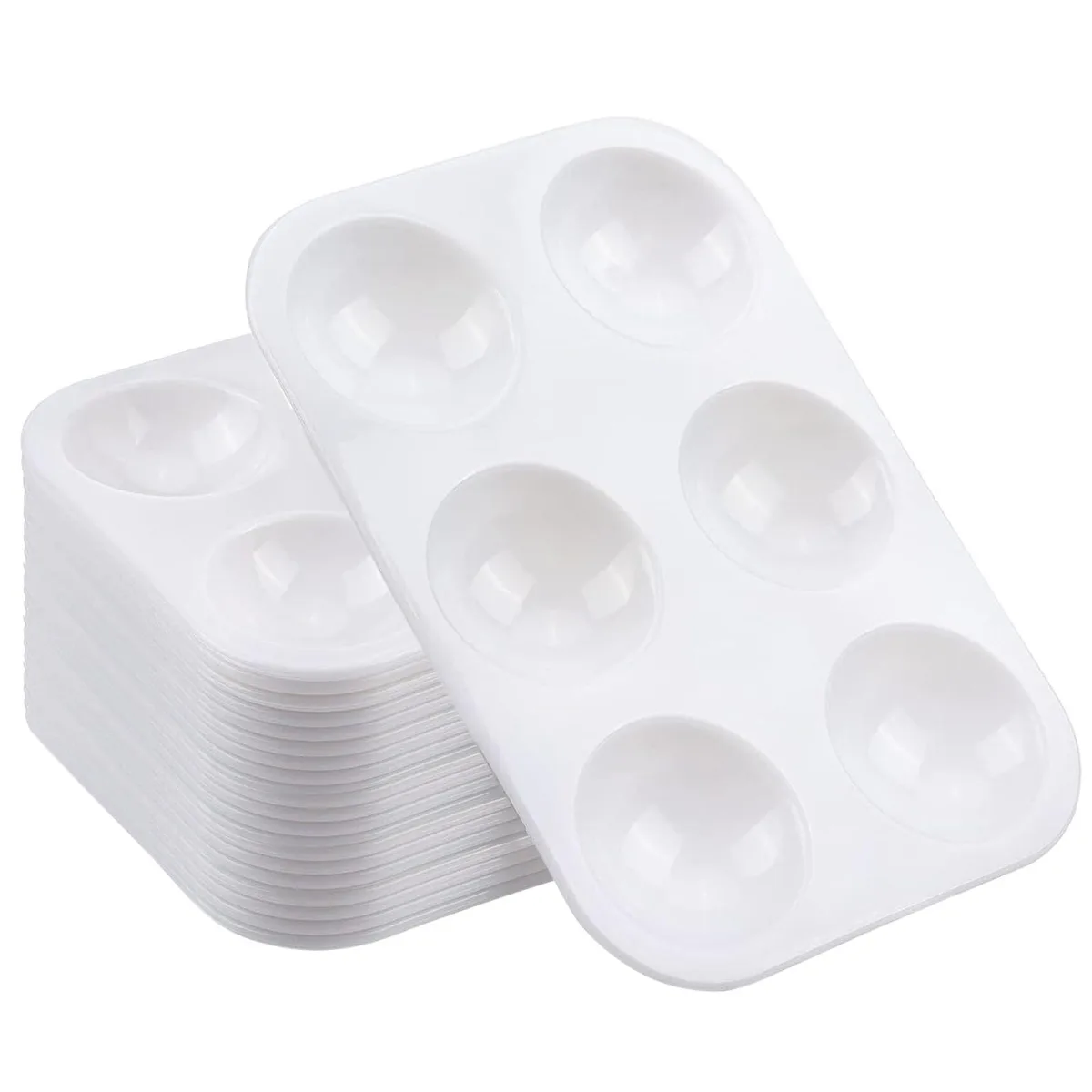  Avery Zoovihyvi Palette 20 PCS White 6-Well Paint Tray Set — product photo