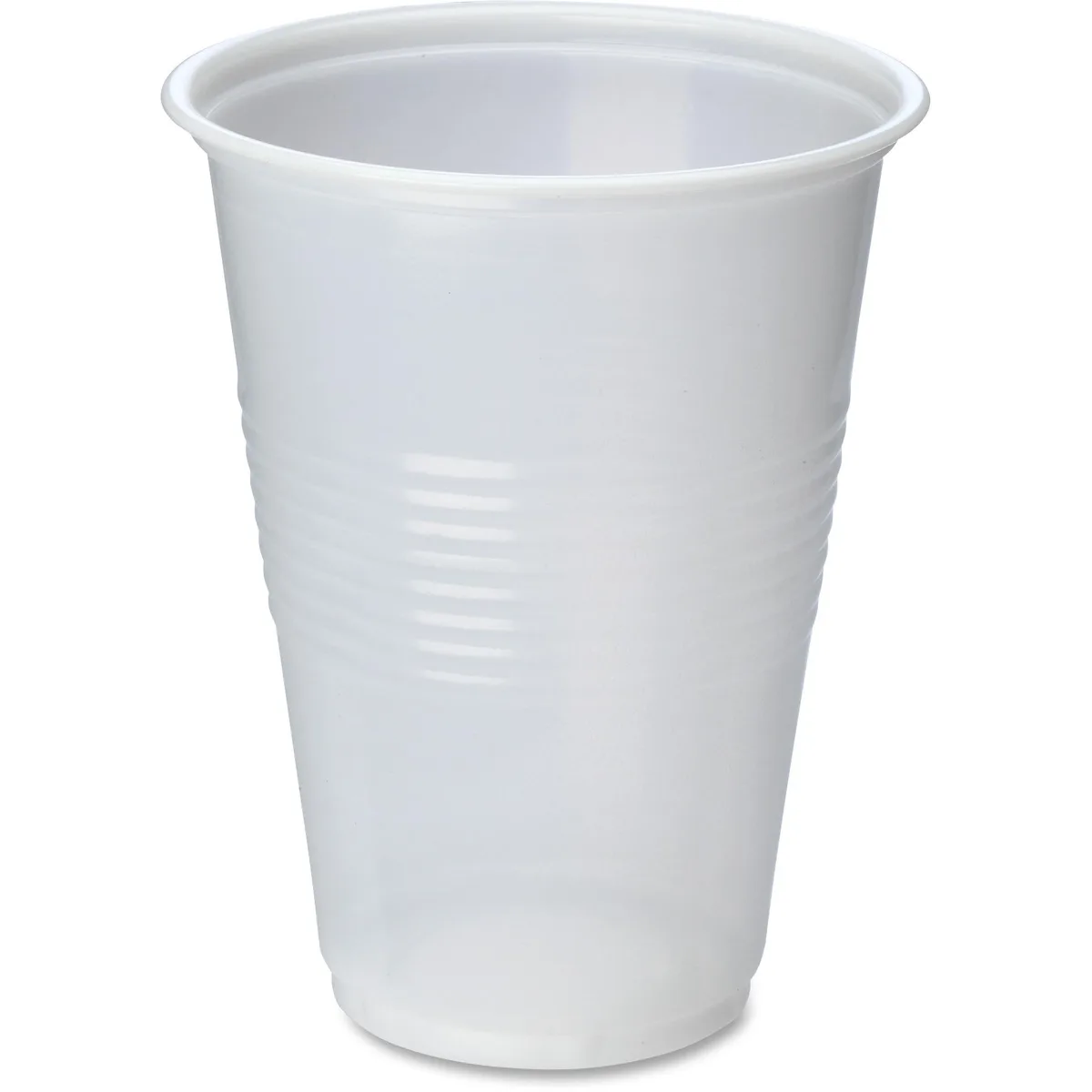 Clear 16 oz translucent plastic cups in a pack of 20