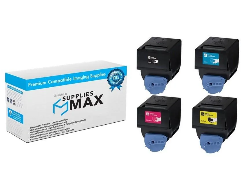 SuppliesMax SuppliesMax GPR-23MP toner cartridge combo pack black cyan magenta yellow 26000 pages — product photo