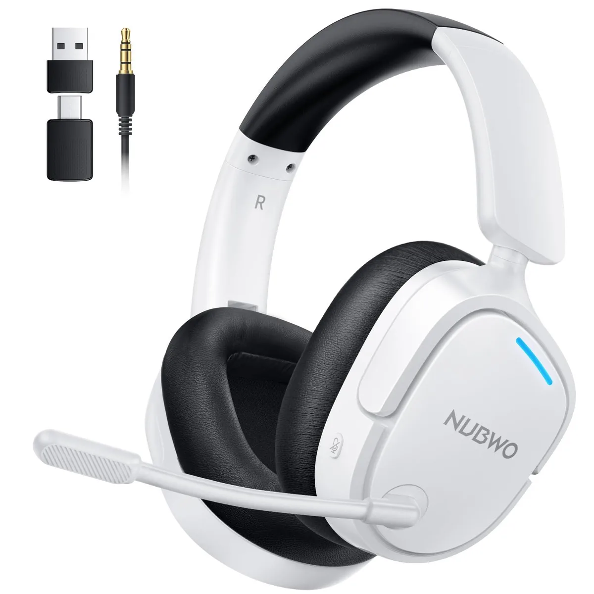  NU HG04 7.1 Wireless Gaming Headset White/Black — product photo